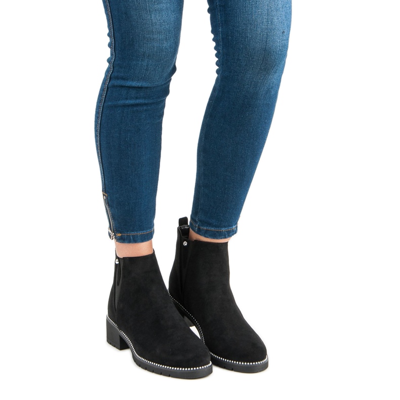 Vices Camurça Chelsea botas vícios preto 1