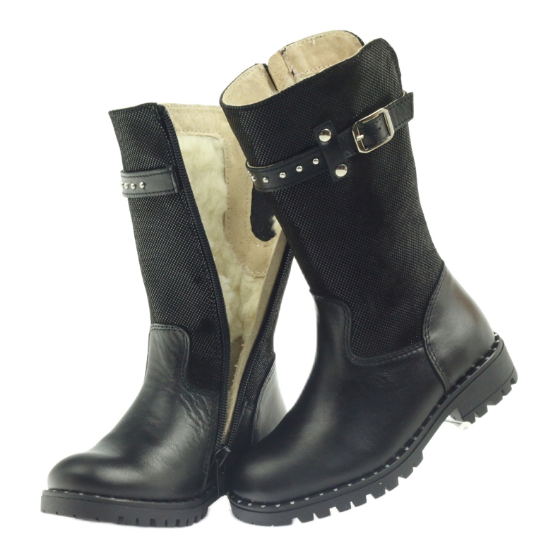 Botas pretas em pele Ren But 3309 preto 4