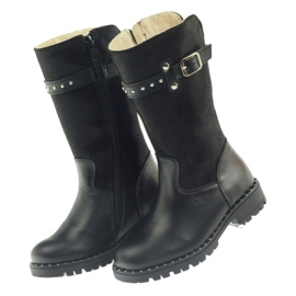 Botas pretas em pele Ren But 3309 preto 3