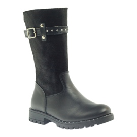 Botas pretas em pele Ren But 3309 preto 1