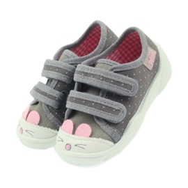 Befado calçados infantis, chinelos, tênis 907P101 cinza rosa 5