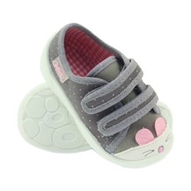 Befado calçados infantis, chinelos, tênis 907P101 cinza rosa 3