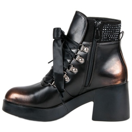 Super Me Botas elegantes de salto alto marrom 1