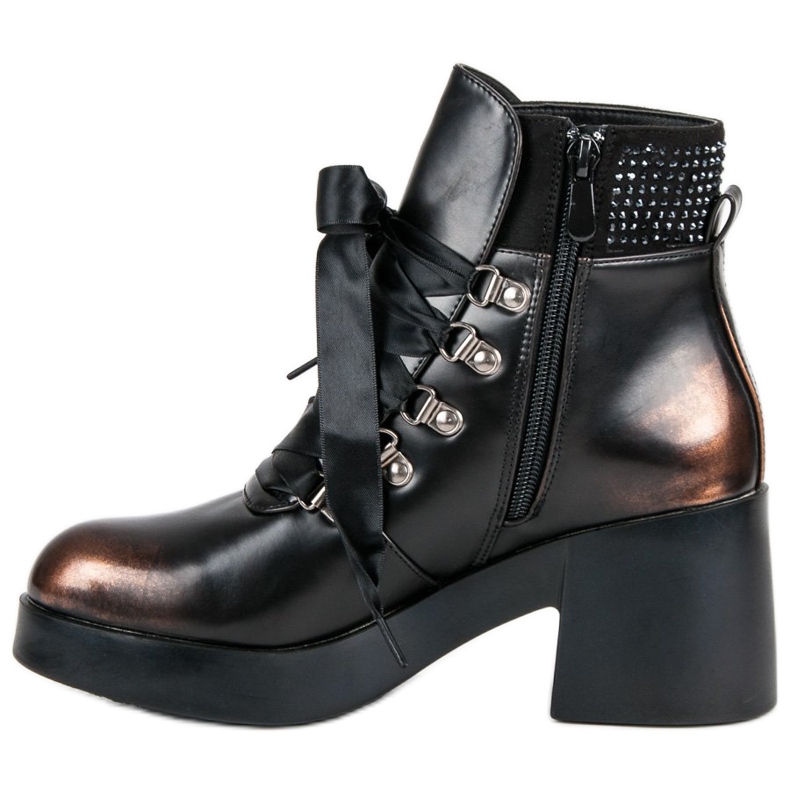 Super Me Botas elegantes de salto alto marrom 1
