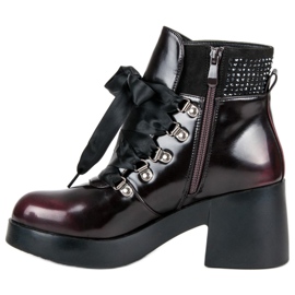 Super Me Botas elegantes de salto alto vermelho 1