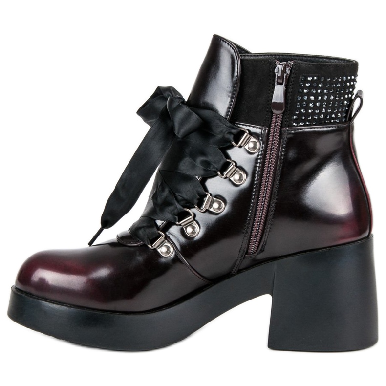 Super Me Botas elegantes de salto alto vermelho 1