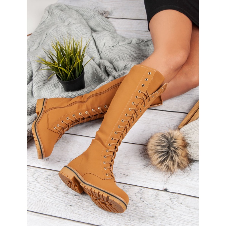 Seastar Botas femininas com cordões marrom 1