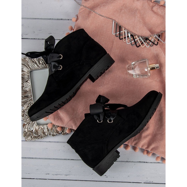 Seastar Botas de camurça com atacadores preto 1