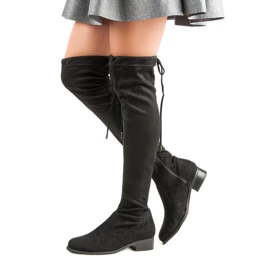 Seastar Botas altas elegantes na coxa preto 2