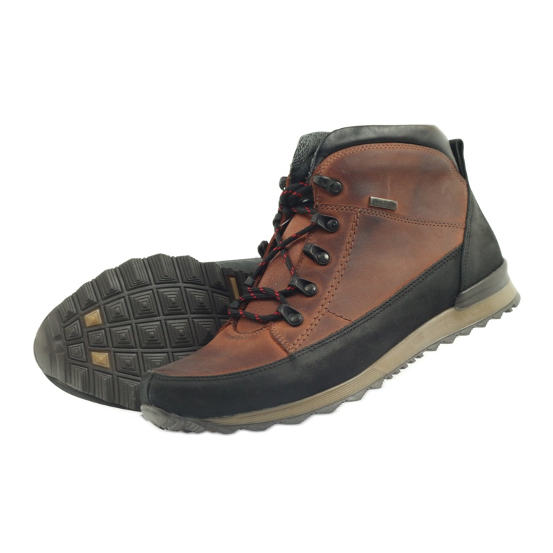 Sapatos de trekking masculinos Riko vermelho 860 preto multicolorido 4