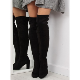 Botas pretas de salto alto PE187P preto 2 Botas pretas de salto alto PE187P preto 2