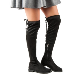 Bello Star Botas pretas acima do joelho preto 1