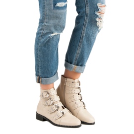 Botas bege estilo rock 1