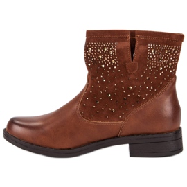 Mannika Botas marrons slip-on castanho 1