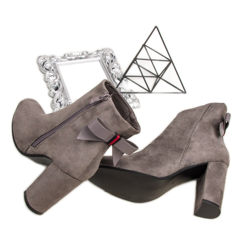 Ideal Shoes Botas cinzentas elegantes cinza 1