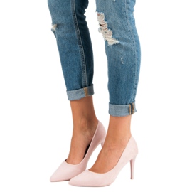 Salto de camurça rosa 1