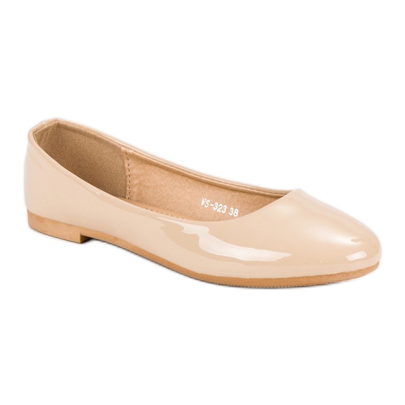Top Shoes Bailarinas lacadas marrom 1