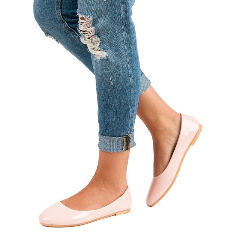 Top Shoes Bailarinas lacadas rosa 1