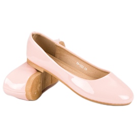 Top Shoes Bailarinas lacadas rosa 5