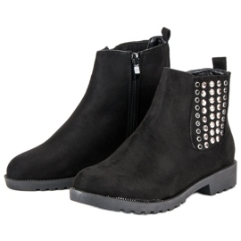 Queen Vivi Botas chelsea elegantes preto 2