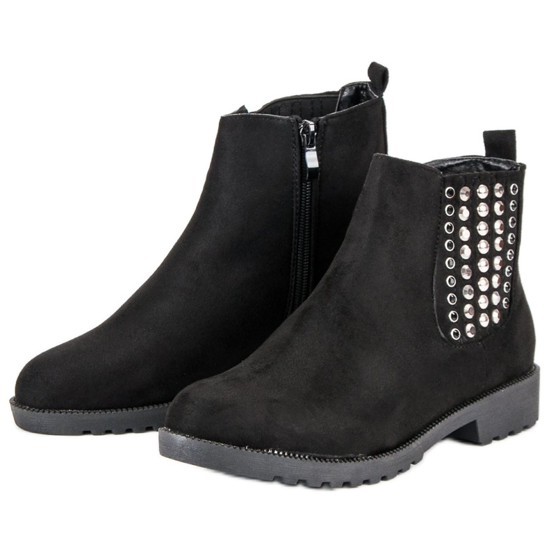 Queen Vivi Botas chelsea elegantes preto 2