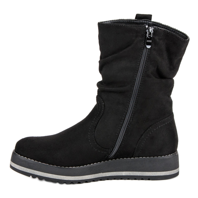 Kayla Botas plataforma pretas de tornozelo preto 1