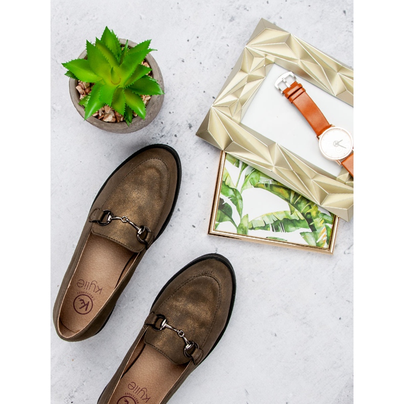 Kylie Mocassins elegantes verde 2