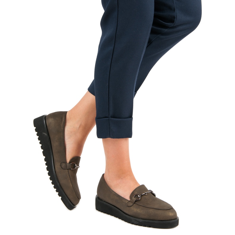 Kylie Mocassins elegantes verde 1