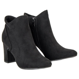 Kylie Botas de camurça elegantes preto 2