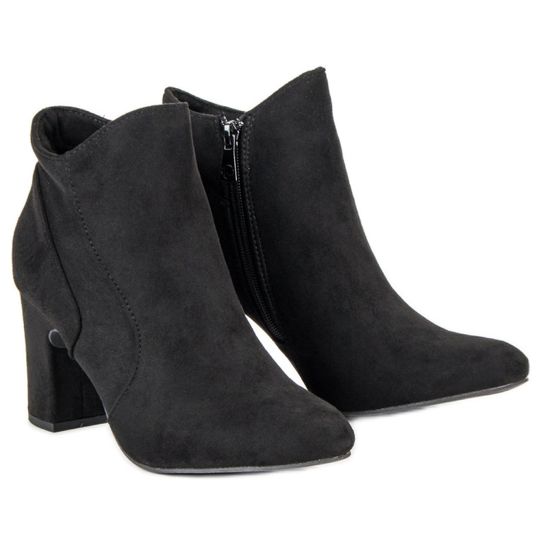 Kylie Botas de camurça elegantes preto 2