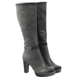 M.Daszyński Botas no posto Daszyński AM61 preto cinza 3 M.Daszyński Botas no posto Daszyński AM61 preto cinza 3