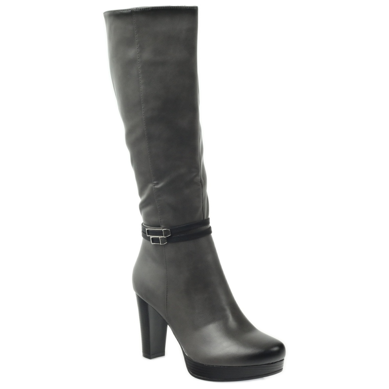 M.Daszyński Botas no posto Daszyński AM61 preto cinza 1