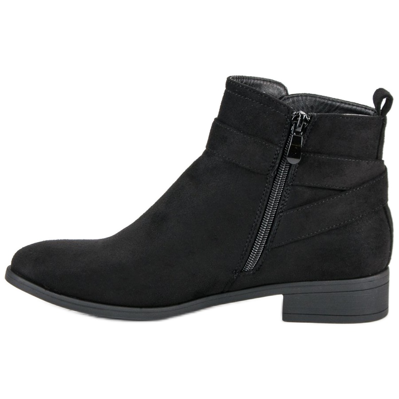 Top Shoes Botins clássicos com zíper preto 1 Top Shoes Botins clássicos com zíper preto 1