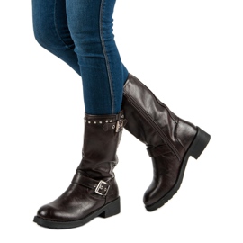 SDS Botas altas de trabalho marrom 1