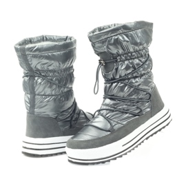 Botas esportivas de neve em pele DK cinza 5
