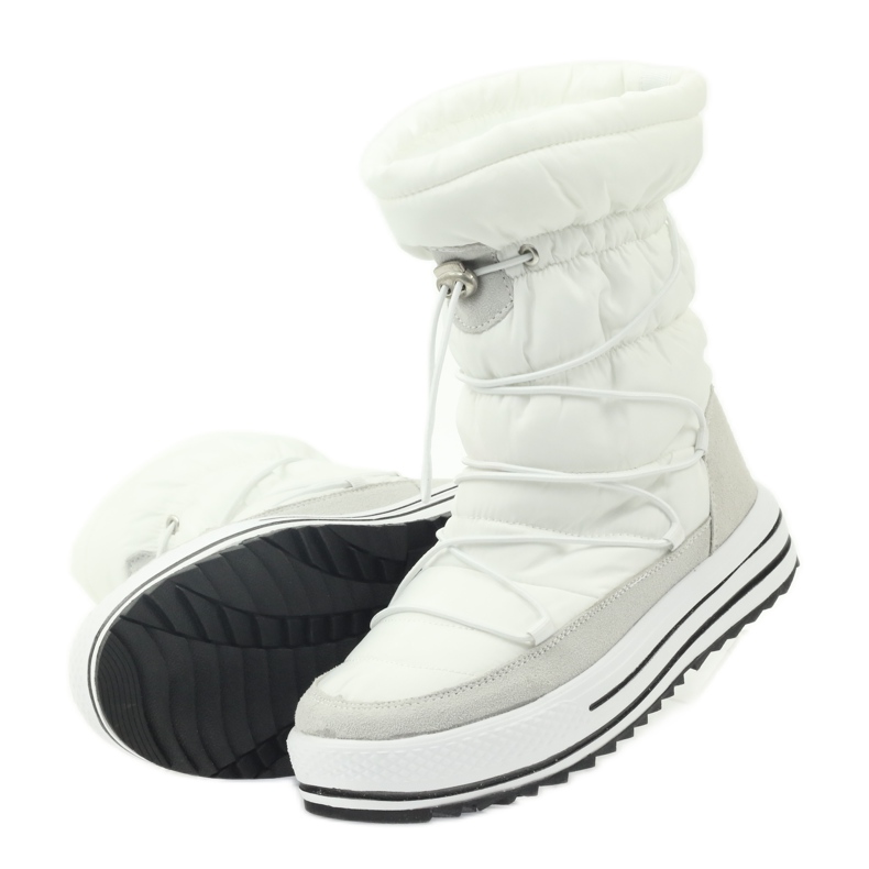 Botas esportivas de neve em pele DK branco 5
