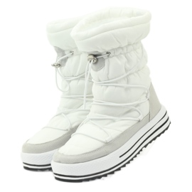 Botas esportivas de neve em pele DK branco 3