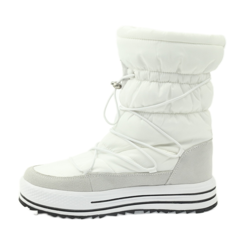 Botas esportivas de neve em pele DK branco 2