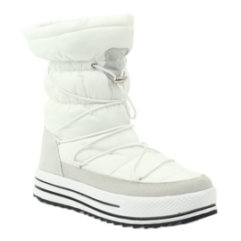 Botas esportivas de neve em pele DK branco 1
