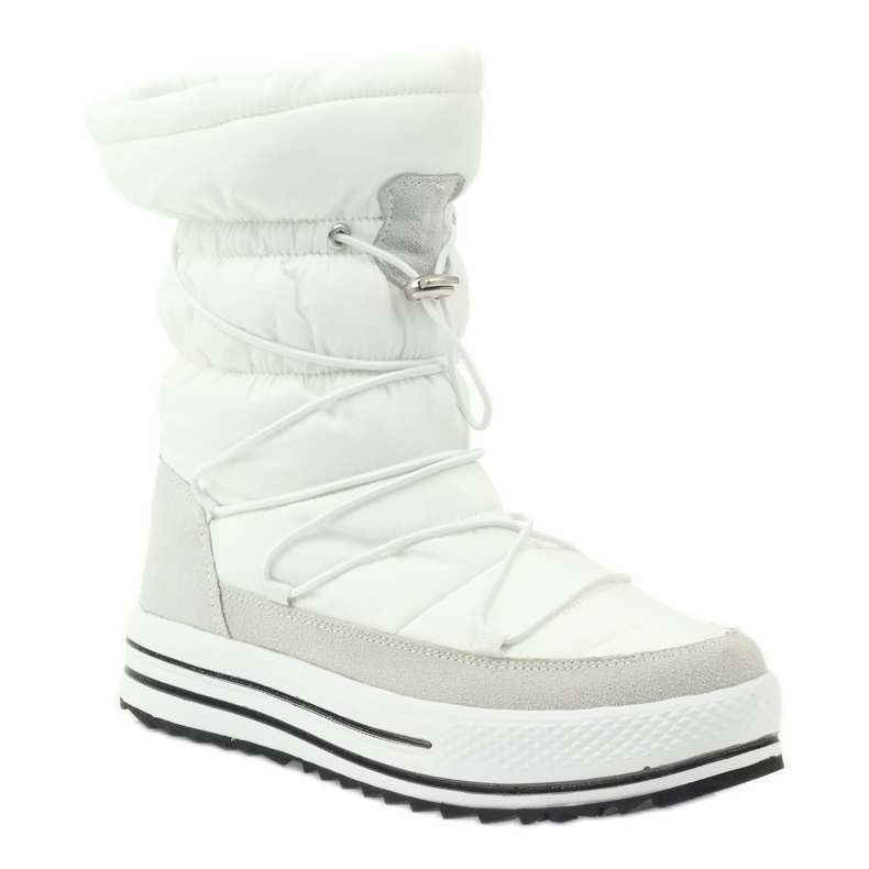 Botas esportivas de neve em pele DK branco 1