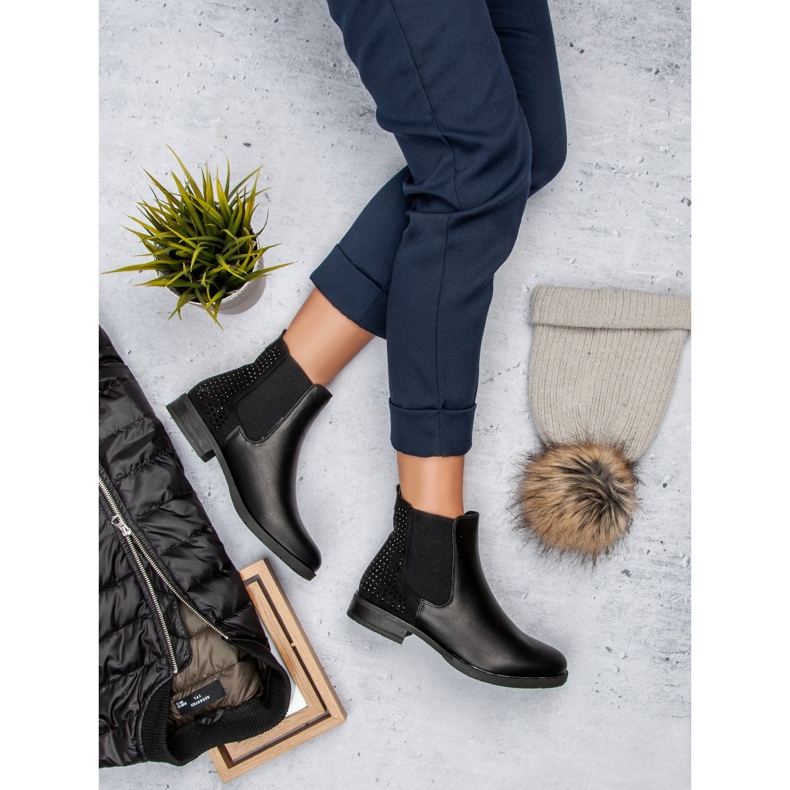 Seastar Botas Jodhpur elegantes preto 1