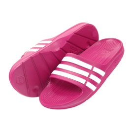 Chinelos Adidas Duramo Slide K Jr G06797 branco rosa 4 Chinelos Adidas Duramo Slide K Jr G06797 branco rosa 4