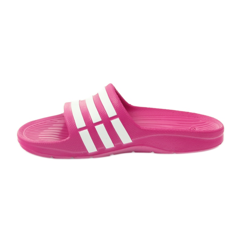 Chinelos Adidas Duramo Slide K Jr G06797 branco rosa 2