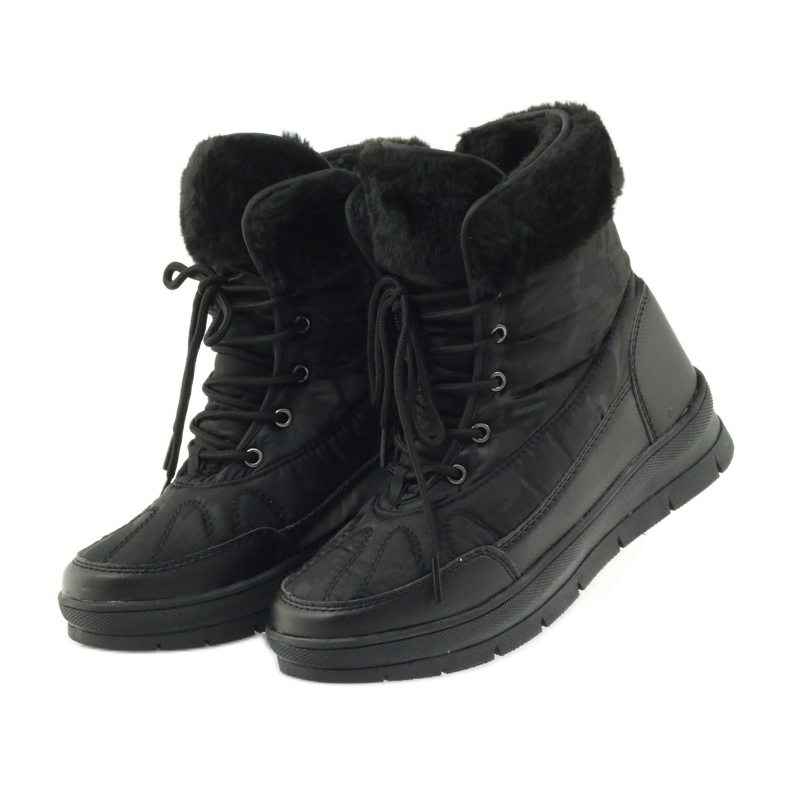 Botas esportivas de neve em pele DK preto 3