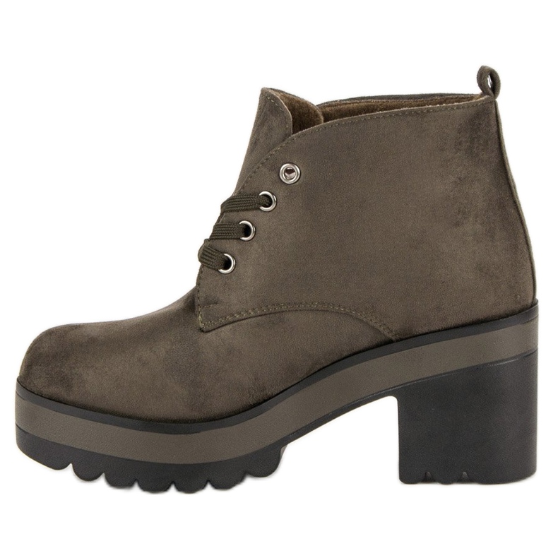 Botas leves de salto alto verde 2 Botas leves de salto alto verde 2