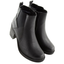 Botas pretas com salto largo 1032-1 Preto 1 Botas pretas com salto largo 1032-1 Preto 1