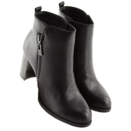 Botas com salto estável preto 6545 preto 1