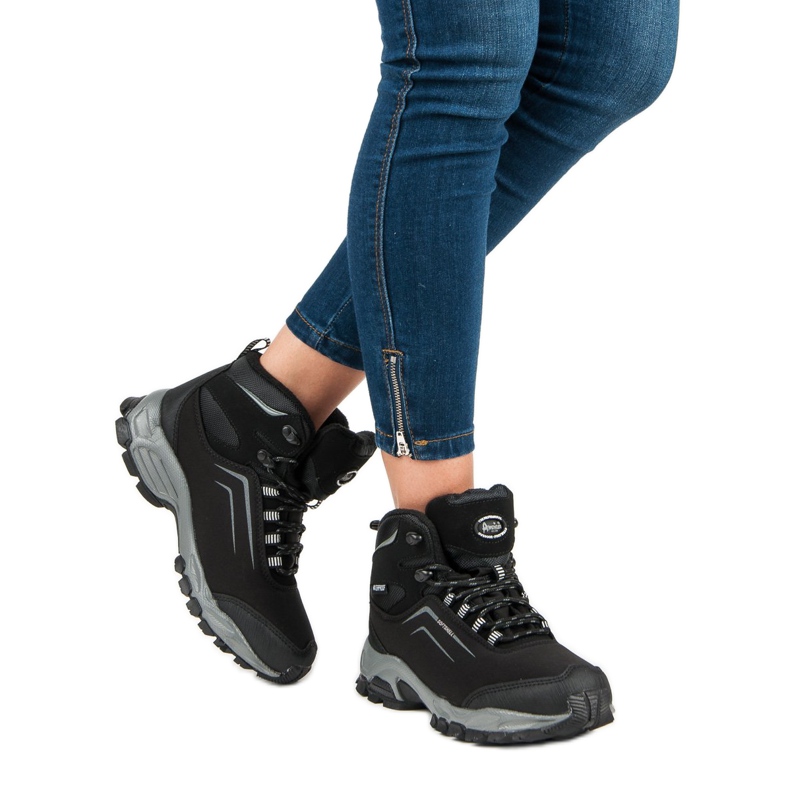 American Club Botas americanas de inverno feminino preto 1