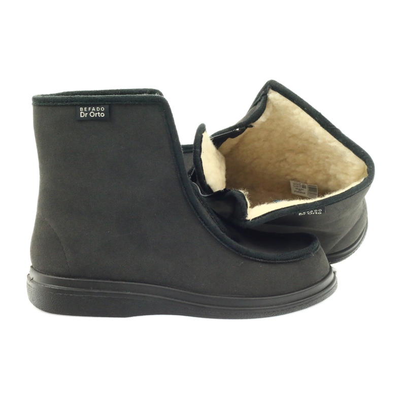 Sapatos de saúde Befado, chinelos quentes Dr.Orto 996M008 cinza 3
