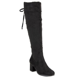 Botas de camurça preta preto 1
